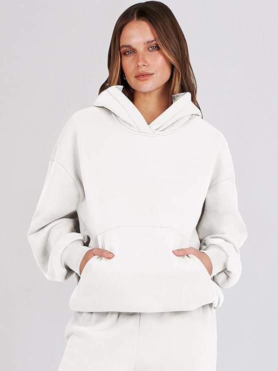 Cream White Hoodie & Sweatpants